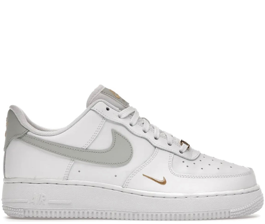 Nike Air Force 1 White Silver Mini Red Swoosh