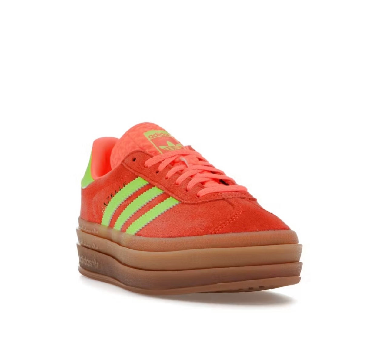 Adidas gazelle red green platform