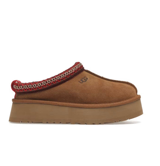 Ugg Tazz Platform Slippers Brown Red