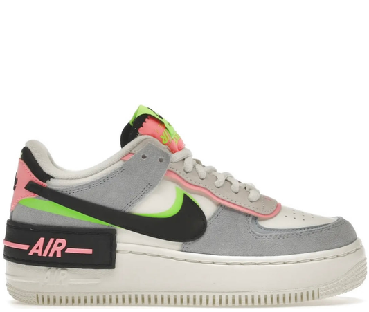 Nike Air Force 1 Grey Neon Gradient Swoosh
