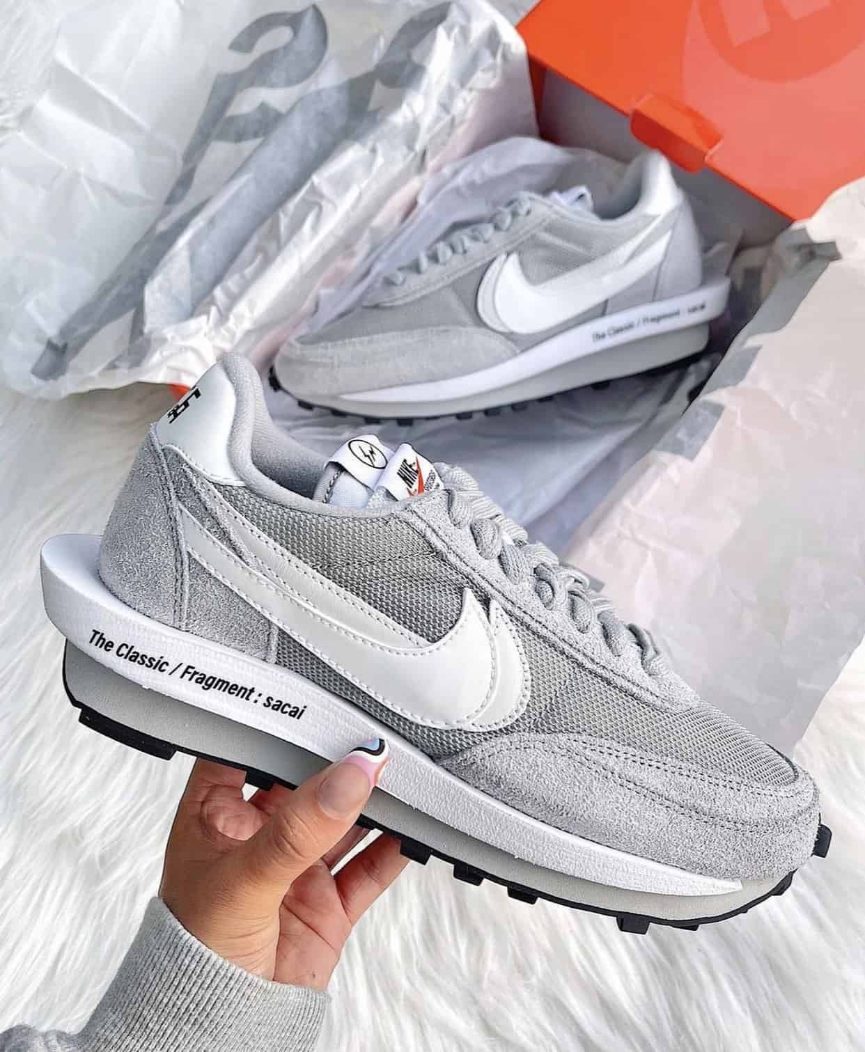 Nike Ld Waffle Sacai Fragment Wolf Grey