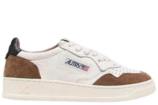 Autry Medalist Low-Top Sneakers White Brown Black