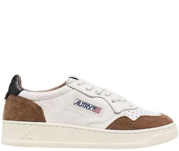 Autry Medalist Low-Top Sneakers White Brown Black