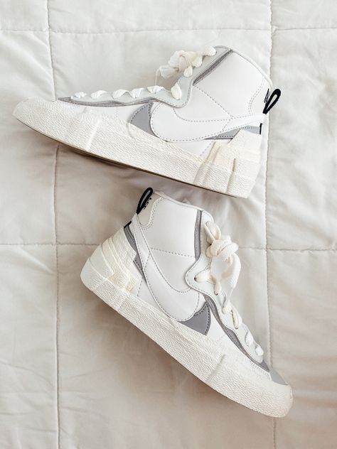 Nike Blazer Mid Sacai White Grey