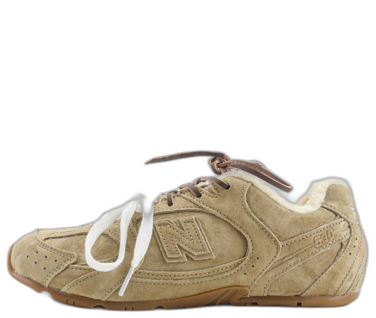 New Balance X MiuMiu 530 Fur Lined Suede Tan