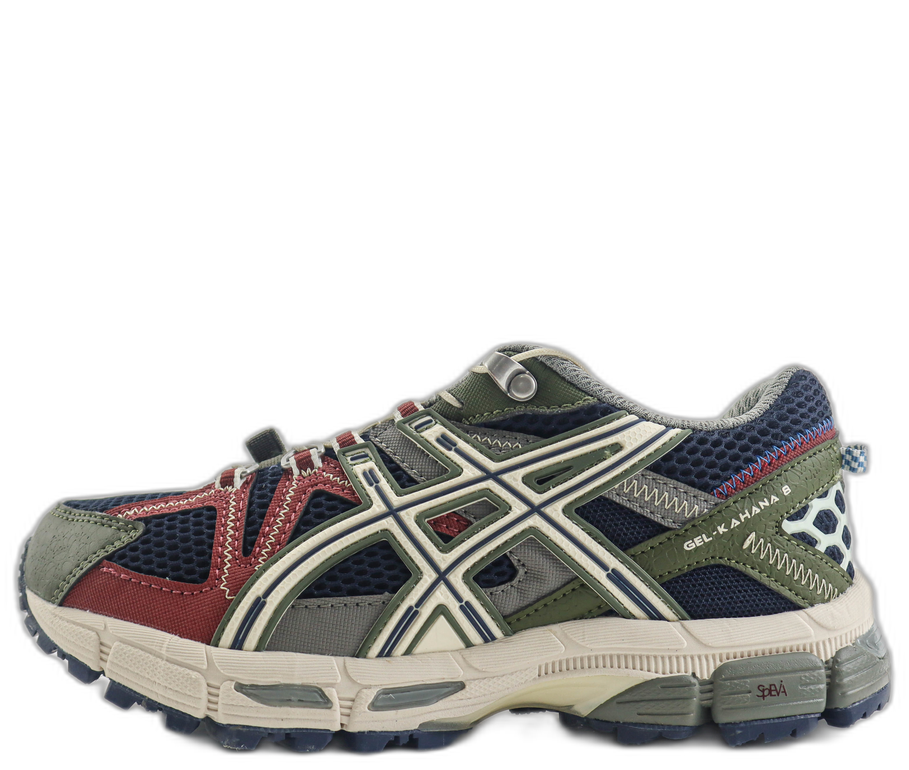 Asics Gel Kahana 8 Olive Burgundy Navy